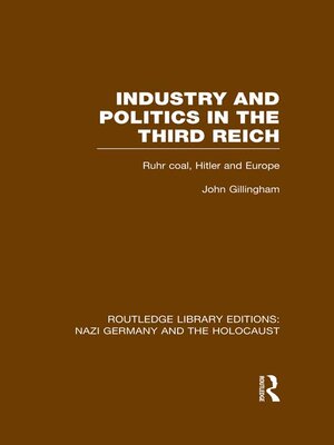 cover image of Industry and Politics in the Third Reich (RLE Nazi Germany & Holocaust)